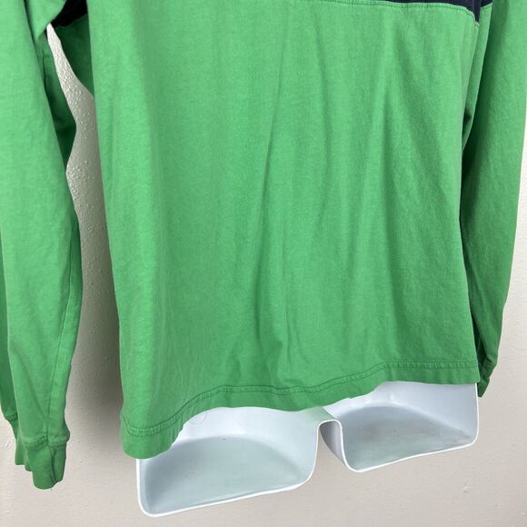 Notre Dame Long Sleeve Shirt Men Medium Green Blue Colorblock Original League - Picture 9 of 14
